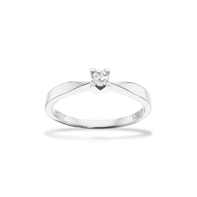 *Kleopatra ring 0,10 H-W/SI 8 kt