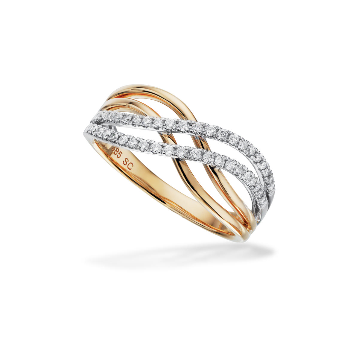 Ring 0,23 H-W/SI rd/hv14 kt