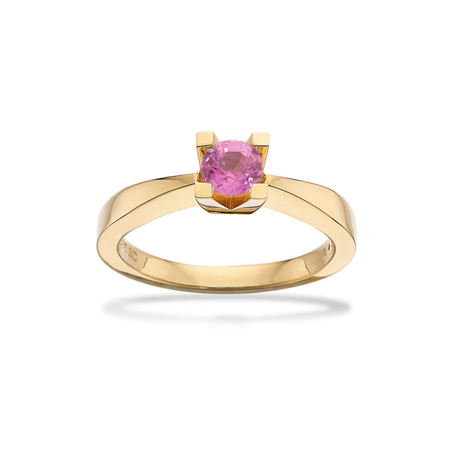Kleopatra ring 0,40 pink safir 14 kt