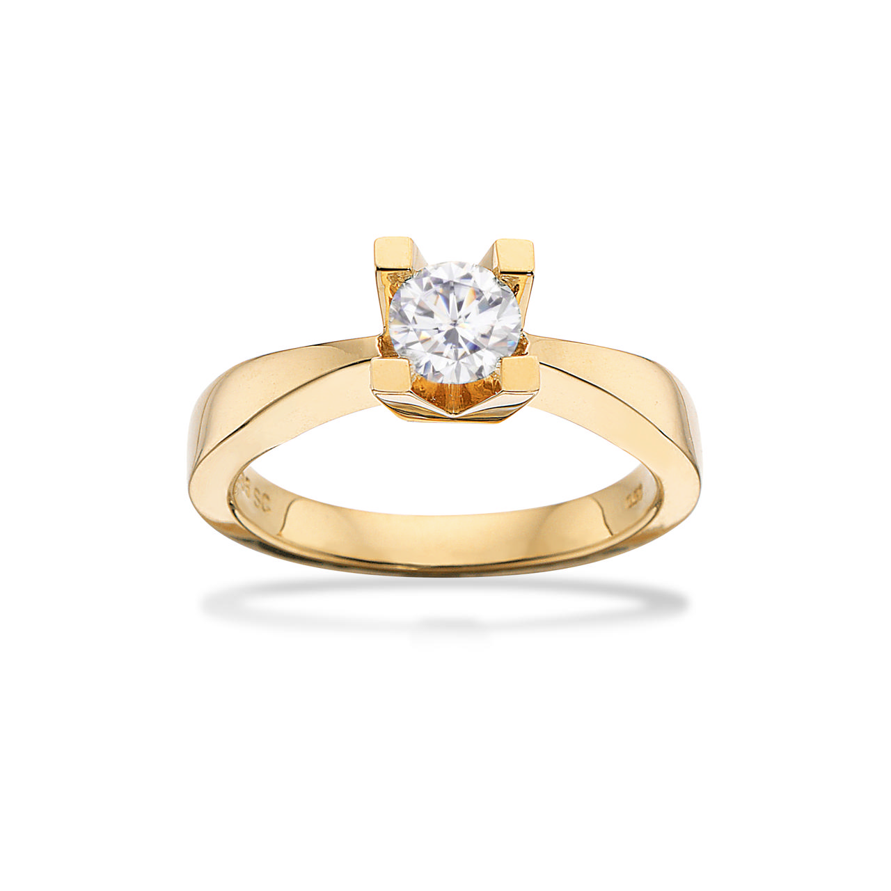 *Kleopatra ring 0,50 H-W/SI 14 kt