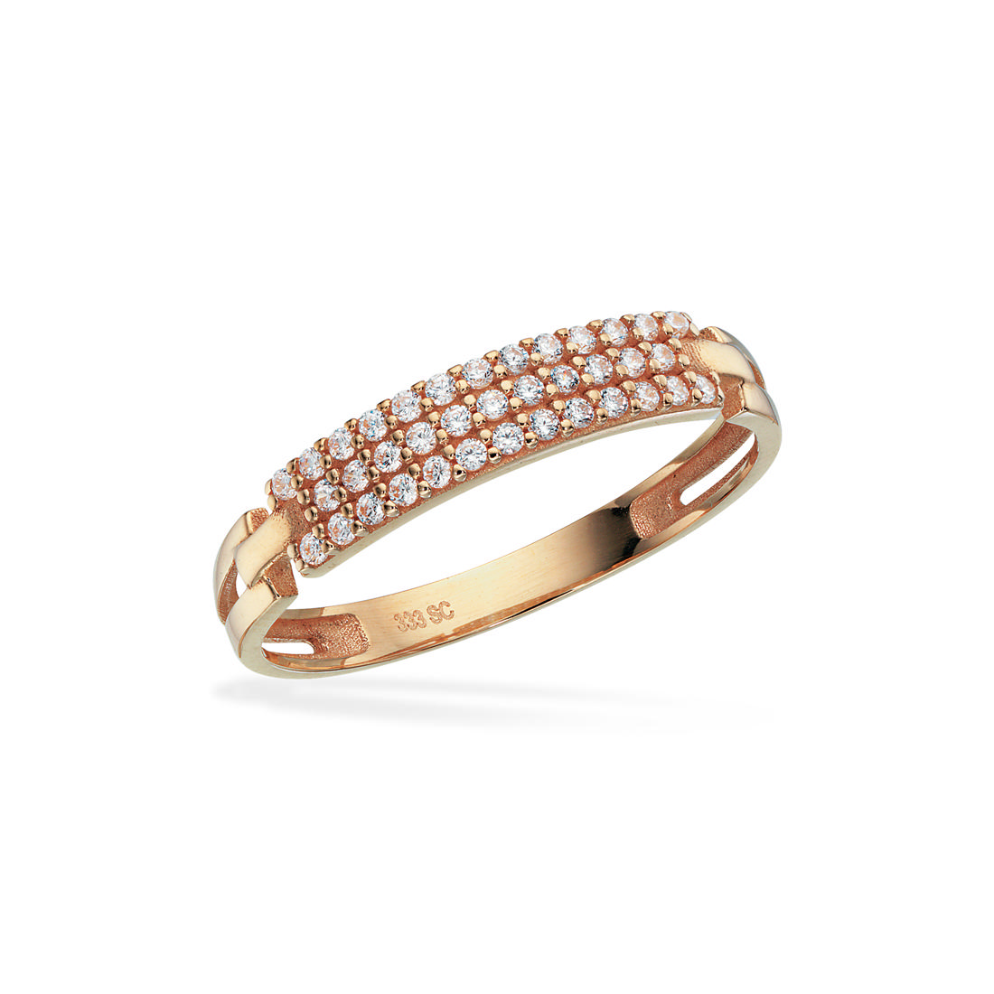 Ring cubic zir. 8 kt.