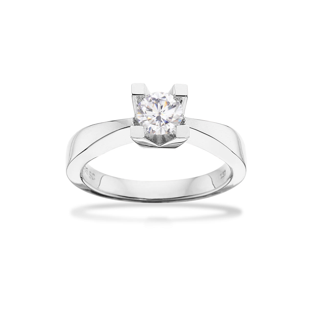 *Kleopatra ring 0,50 H-W/SI 14 kt