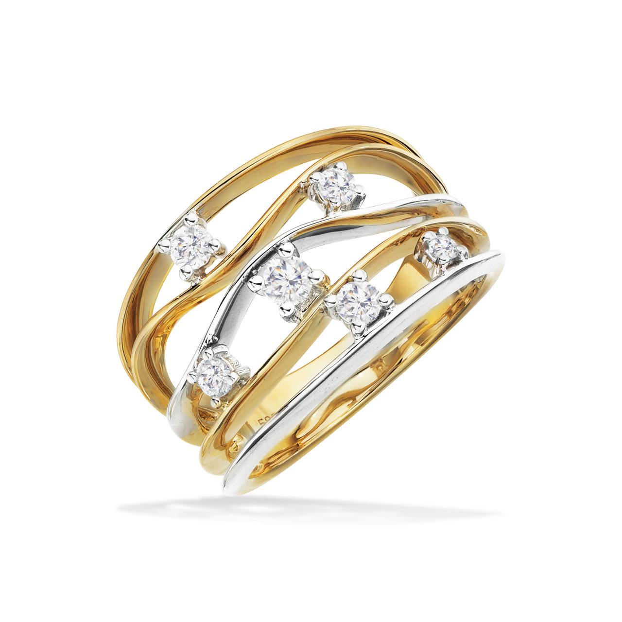 Ring 0,34 H-W/SI 585 YW