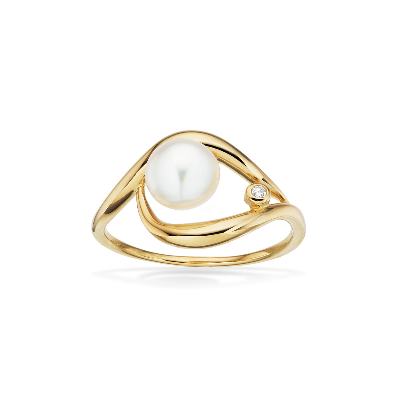 Ring fkp./cubic zir. 8 kt.