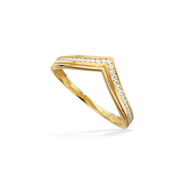 Ring cubic zir. 8 kt.