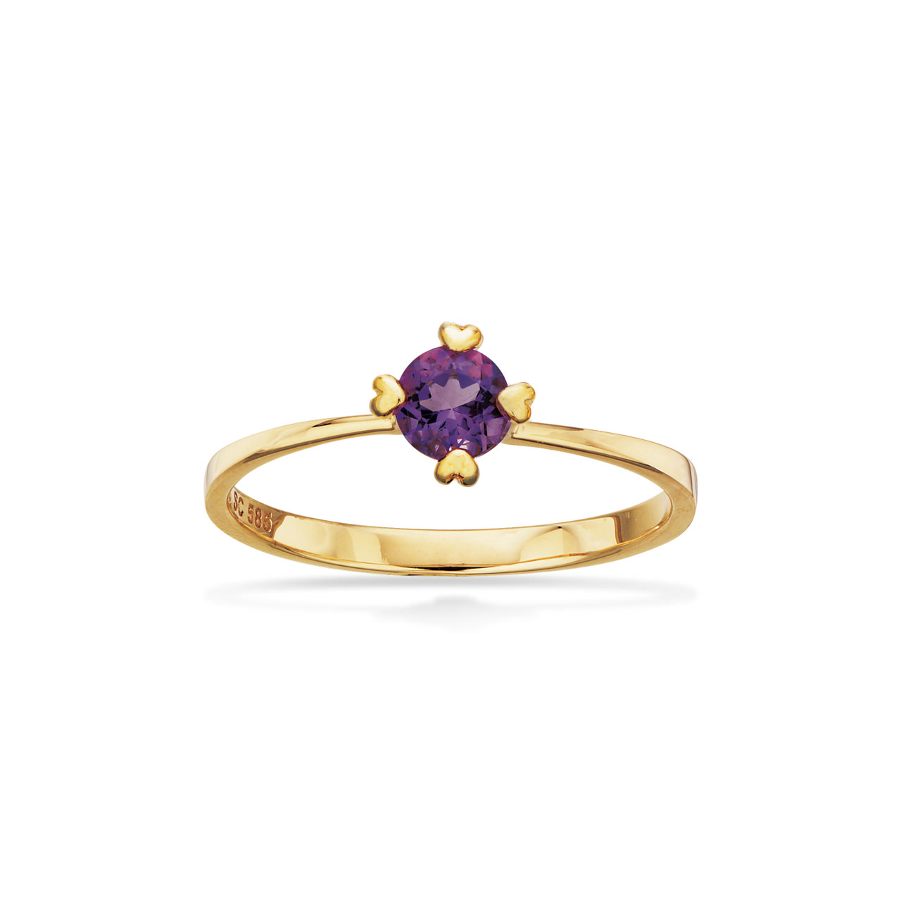Ring amethyst 585 yell.