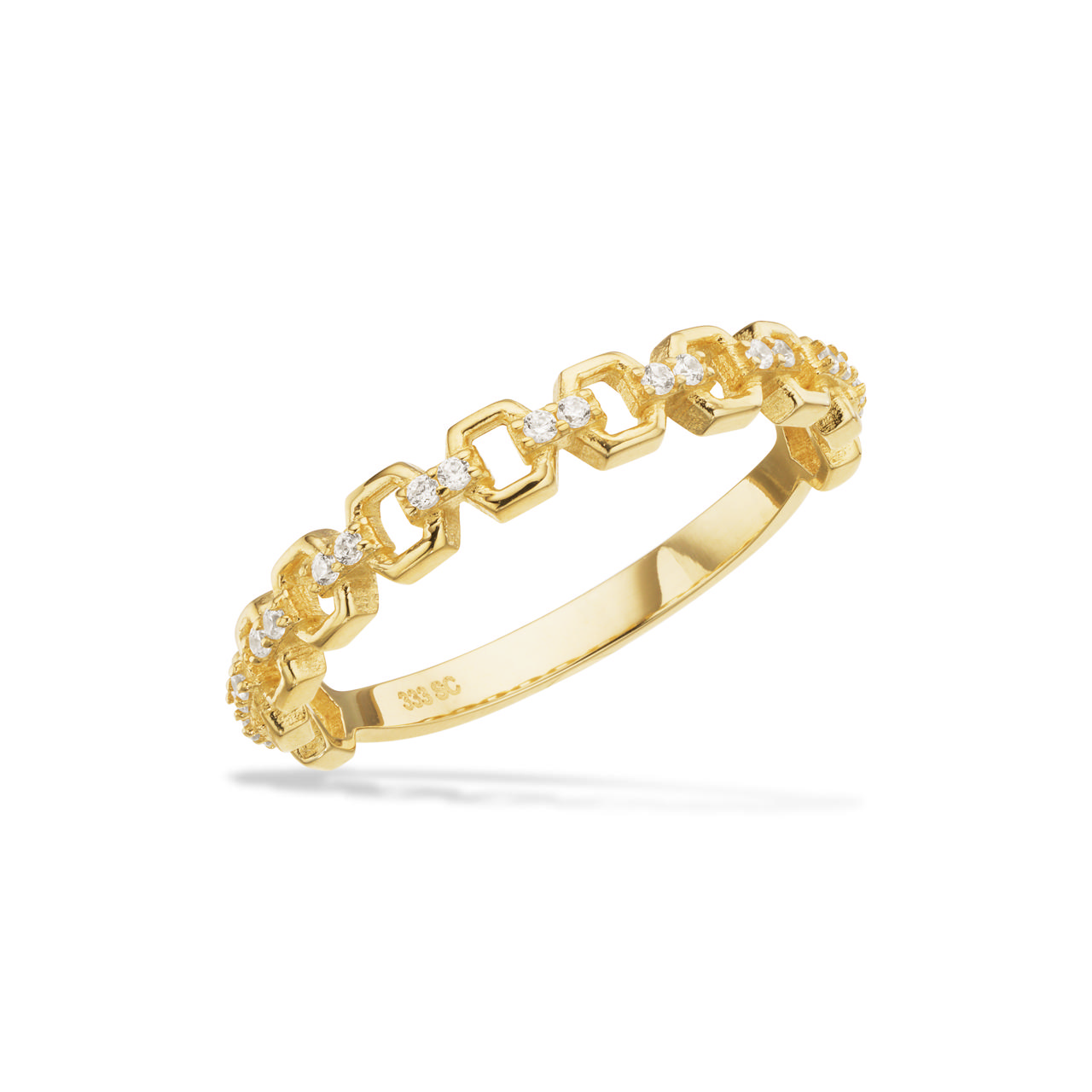 Ring cubic zir. 8 kt.
