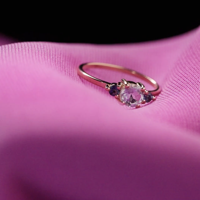 Ring blå topas/London blue topas 8 kt.