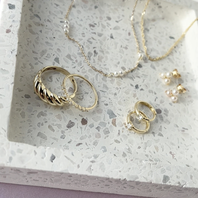 Ring cubic zir. 8 kt.
