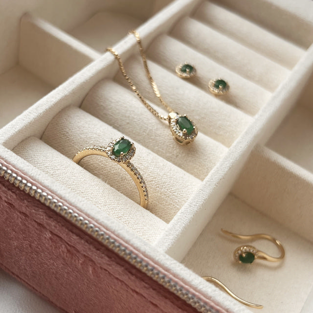 Diana ring roset 0,17 H-W/SI smagrad 14 kt