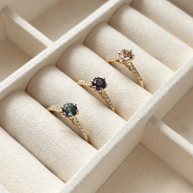 Ring London blue topas +0,09 H-W/SI 14 kt