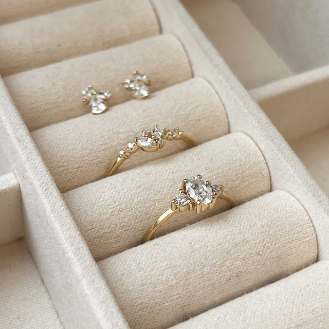 Ring cubic zir. 8 kt.