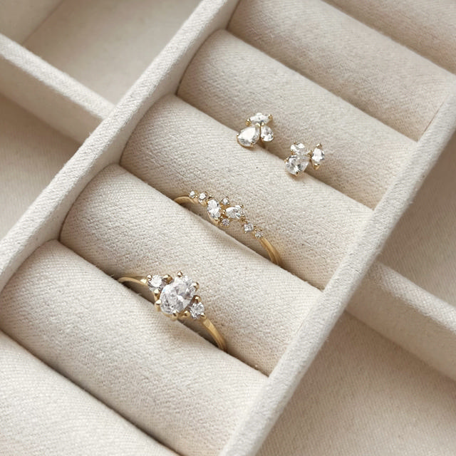 Ring cubic zir. 8 kt.