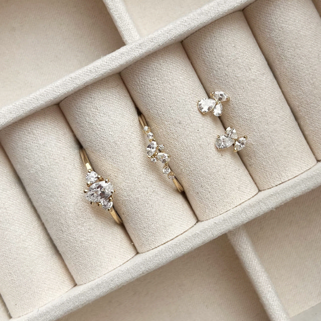 Ring cubic zir. 8 kt.