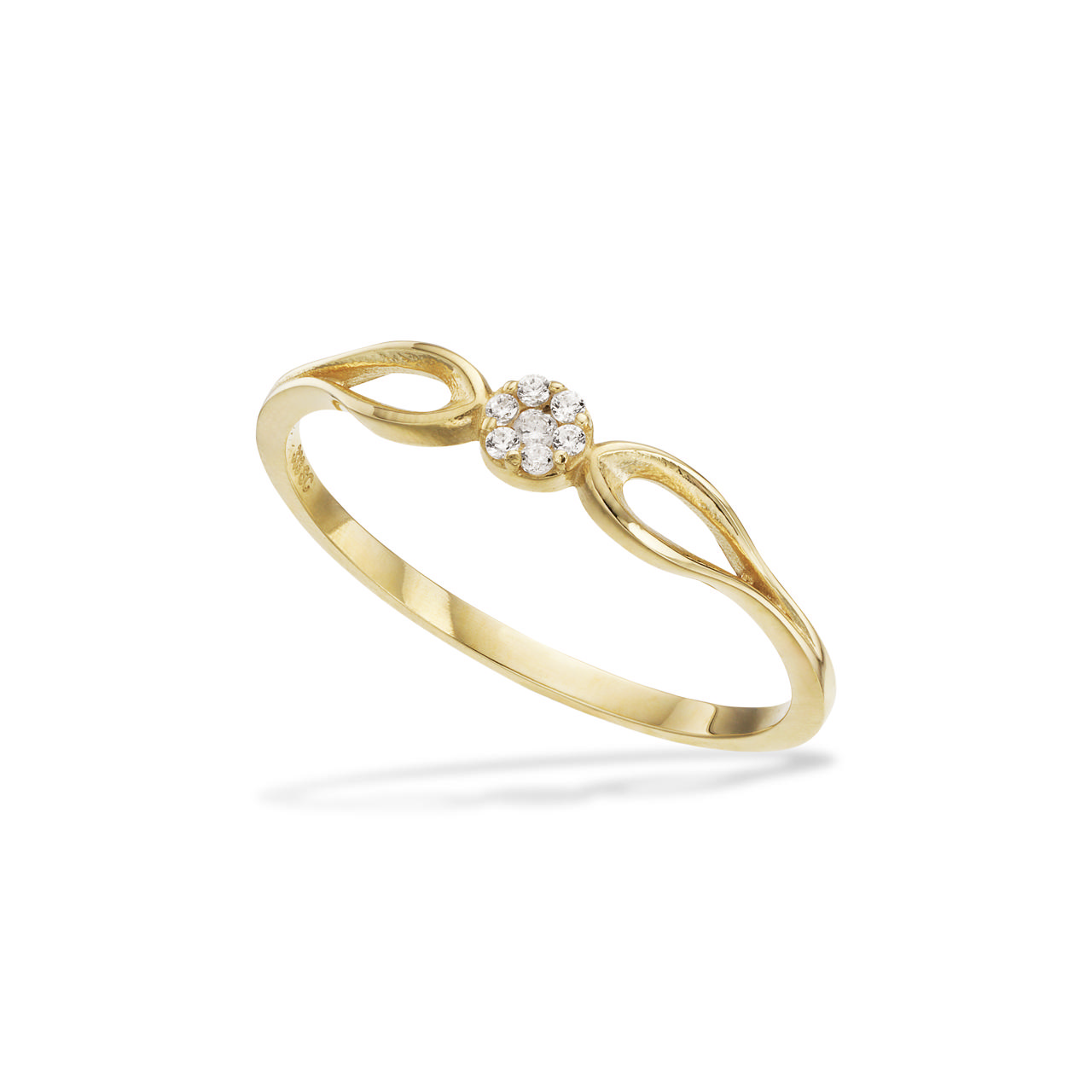 Ring cubic zir. 8 kt.