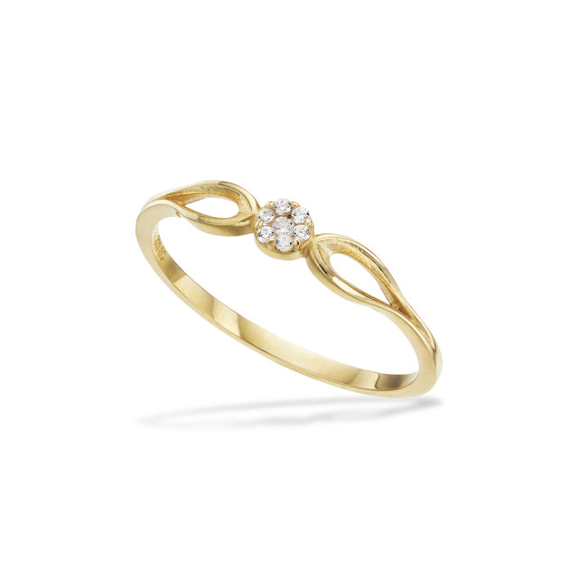 Ring cubic zir. 8 kt.