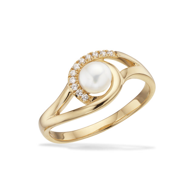 Ring fkp./cubic zir. 8 kt.
