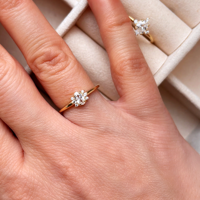 Ring cubic zir. 8 kt.