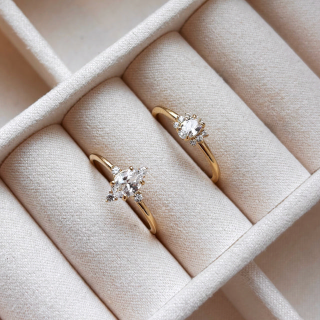 Ring cubic zir. 8 kt.