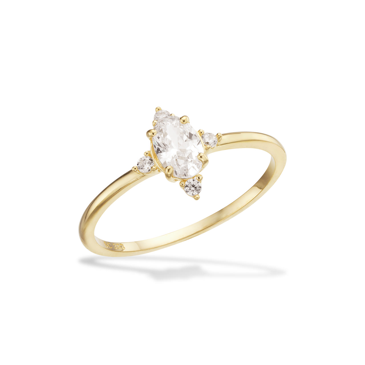 Ring cubic zir. 8 kt.