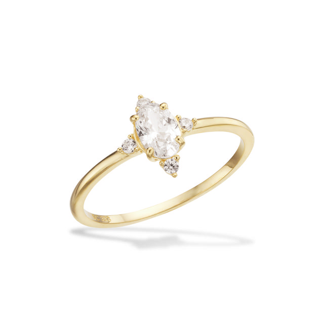 Ring cubic zir. 8 kt.