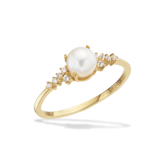 Ring fkp./cubic zir. 8 kt.