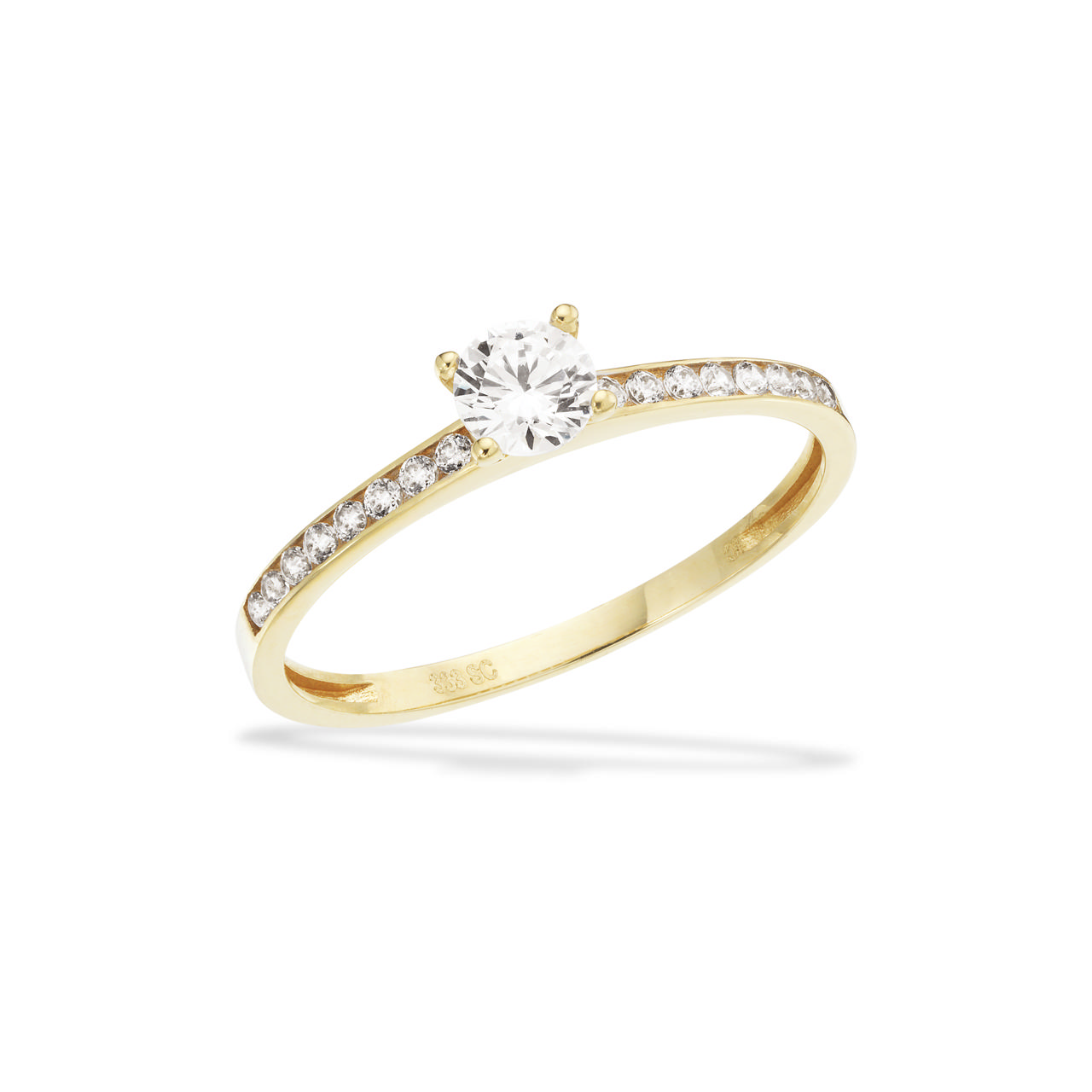 Ring cubic zir. 8 kt.