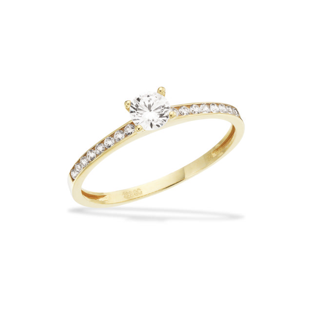 Ring cubic zir. 8 kt.