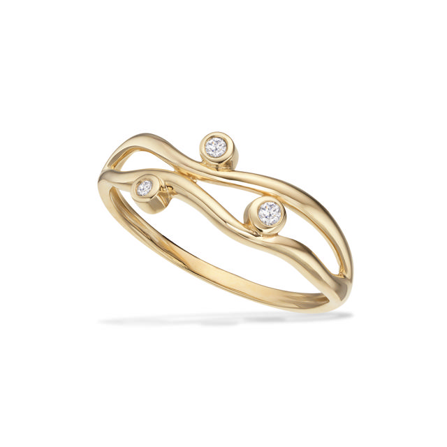 *Ring cubic zir. 8 kt.