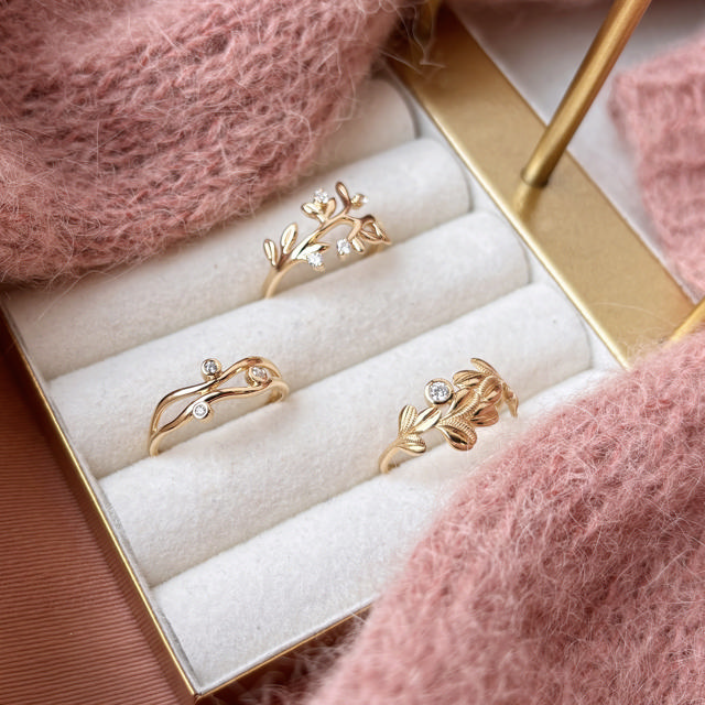 *Ring cubic zir. 8 kt.