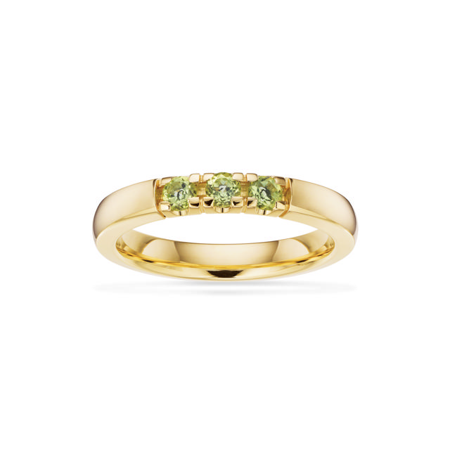 Grace Ring 14 kt. rd. 3x0,07 peridot