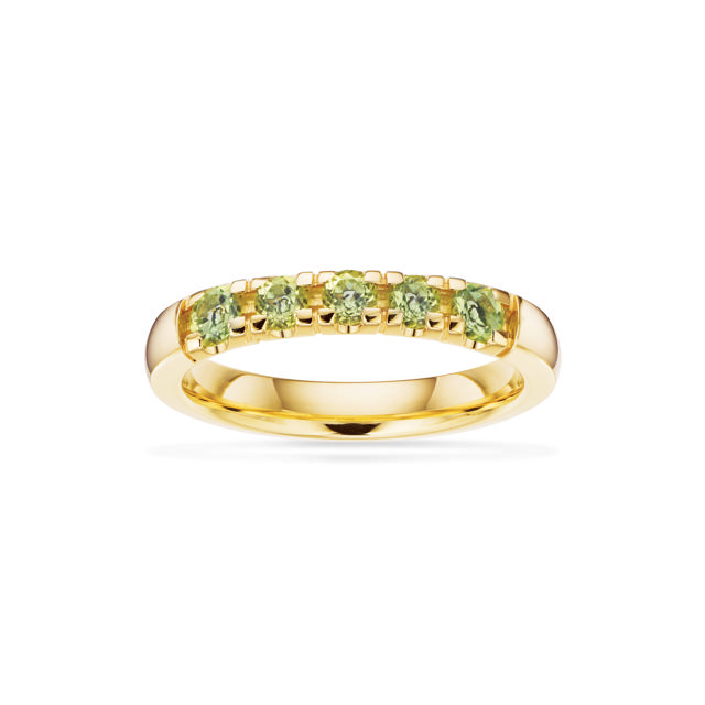 Grace Ring 14 kt. rd. 5x0,07 peridot