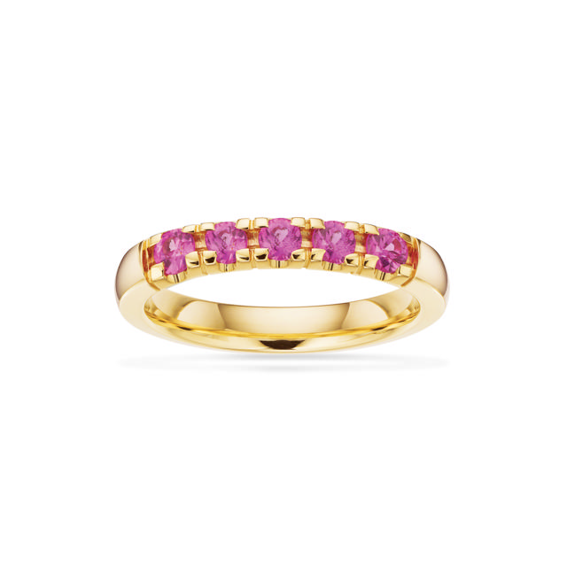Grace Ring 14 kt .rd. 5x0,07 pink safir