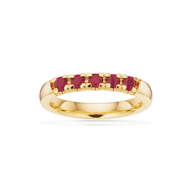 Grace Ring 14 kt. rd. 5x0,07 rubin