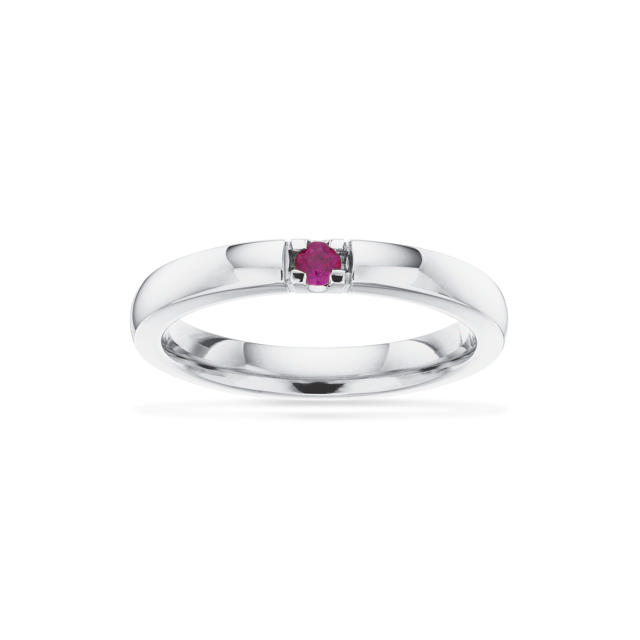 Grace Ring 14 kt. hv. 1x0,07 rubin