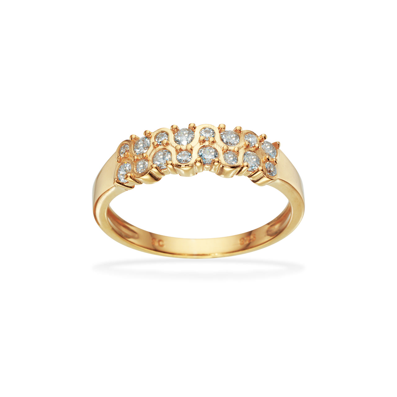 Ring zir. 925 goldplated