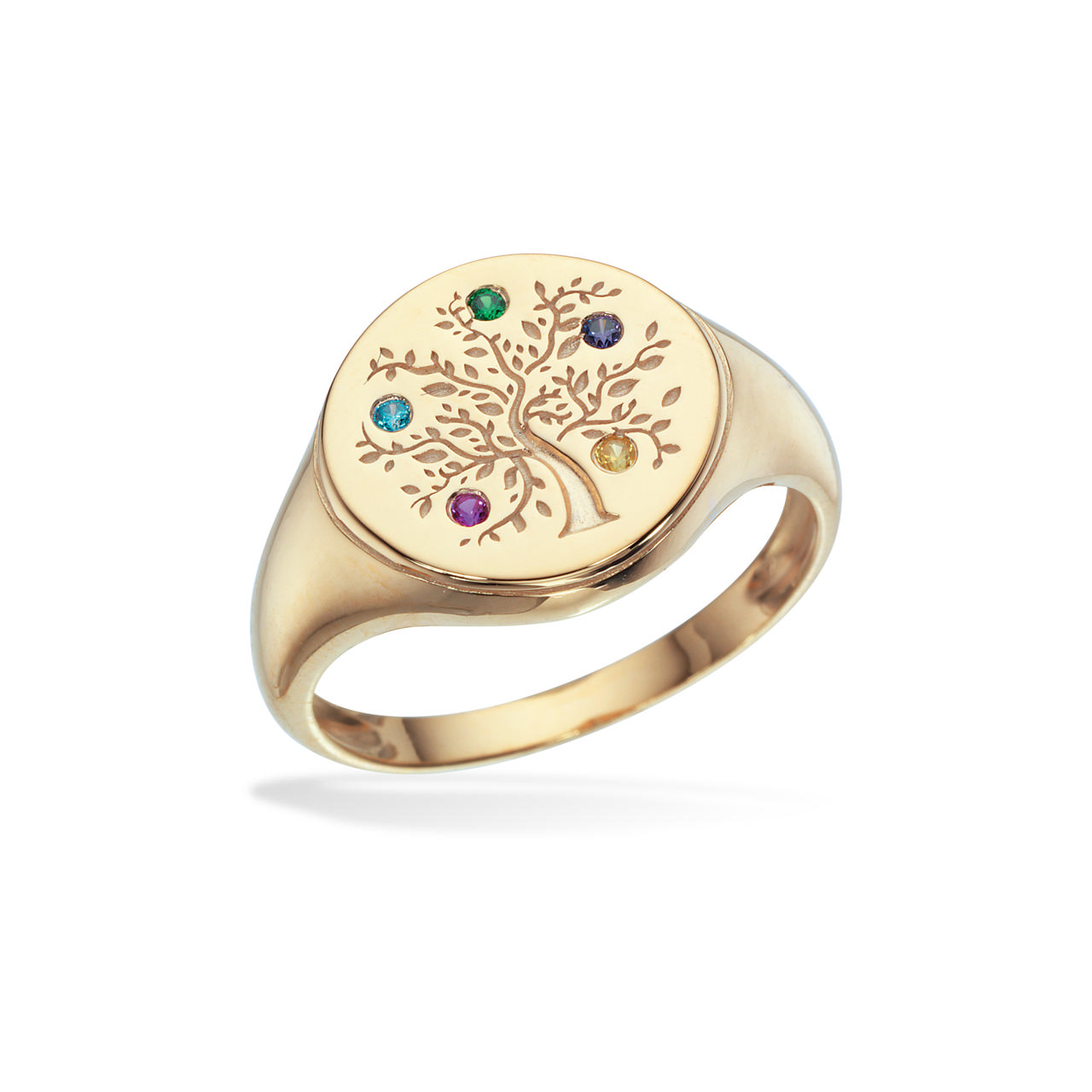 Ring rainbow zir. 925 goldplated