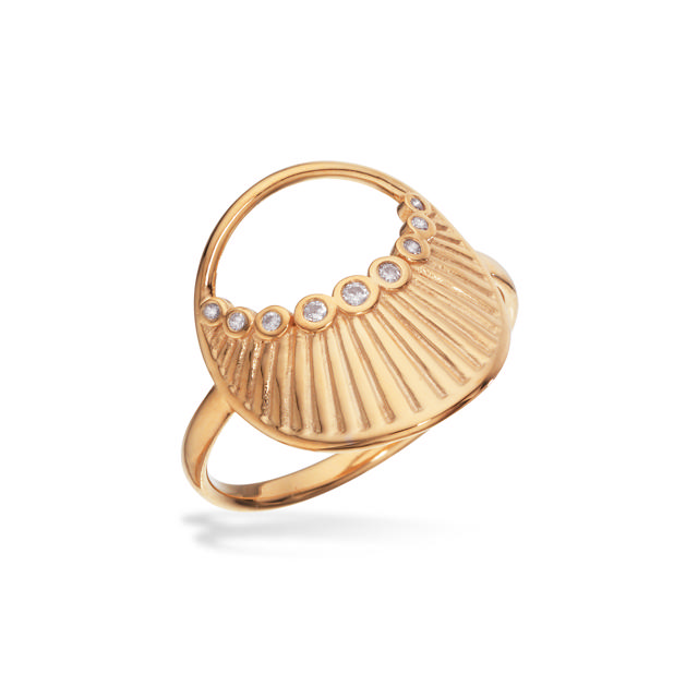 Ring zir. 925 goldplated