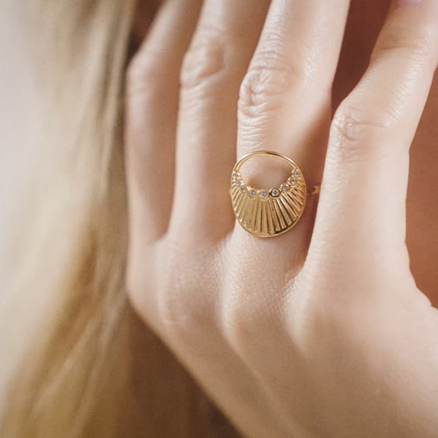 Ring zir. 925 goldplated