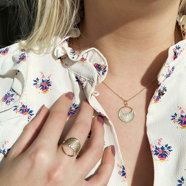 Ring zir. 925 goldplated