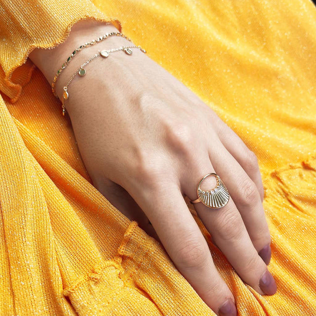 Ring zir. 925 goldplated