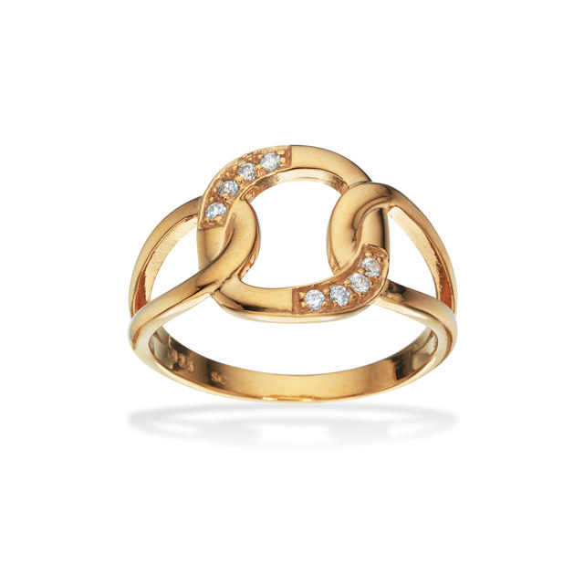 Ring zir. 925 goldplated