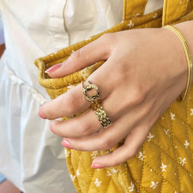 Ring zir. 925 goldplated