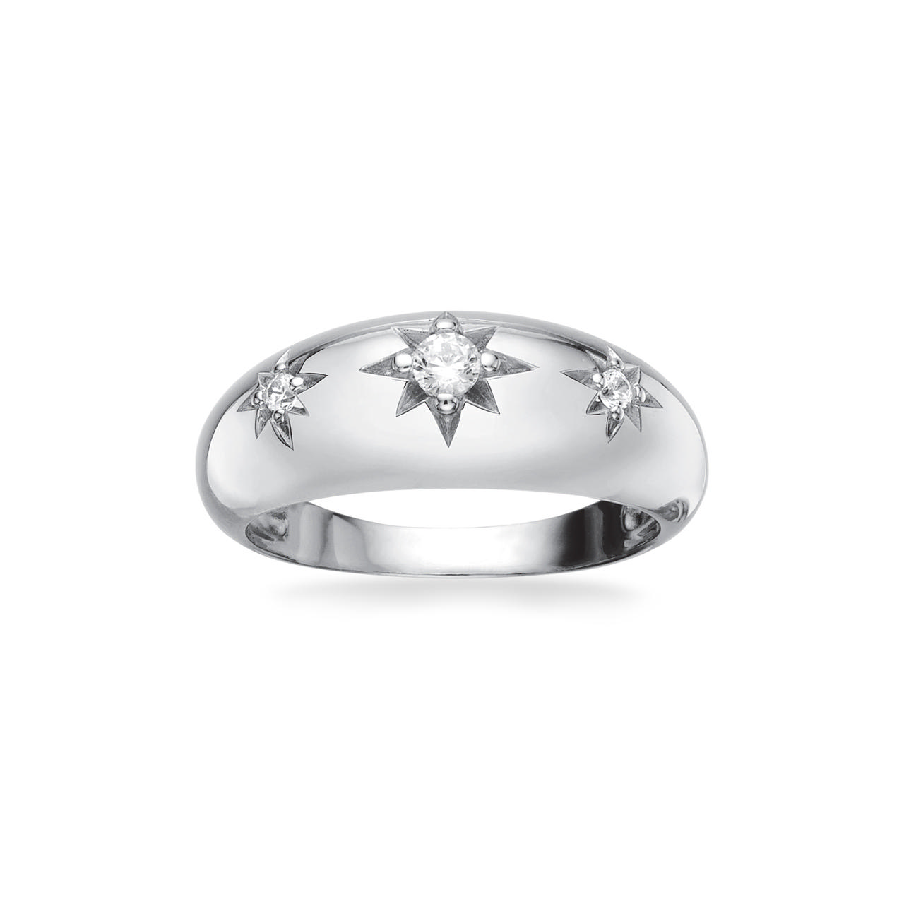 Ring stars zir. 925 platinium