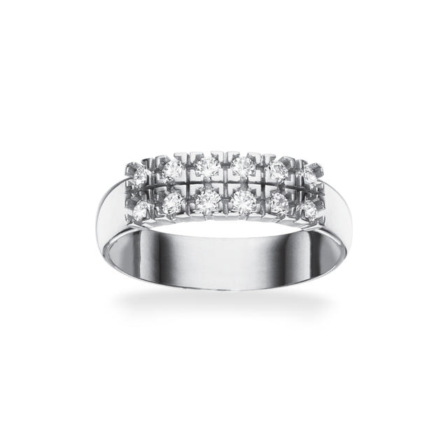 SoHo ring db. rk. cubic zir. sølv pt.