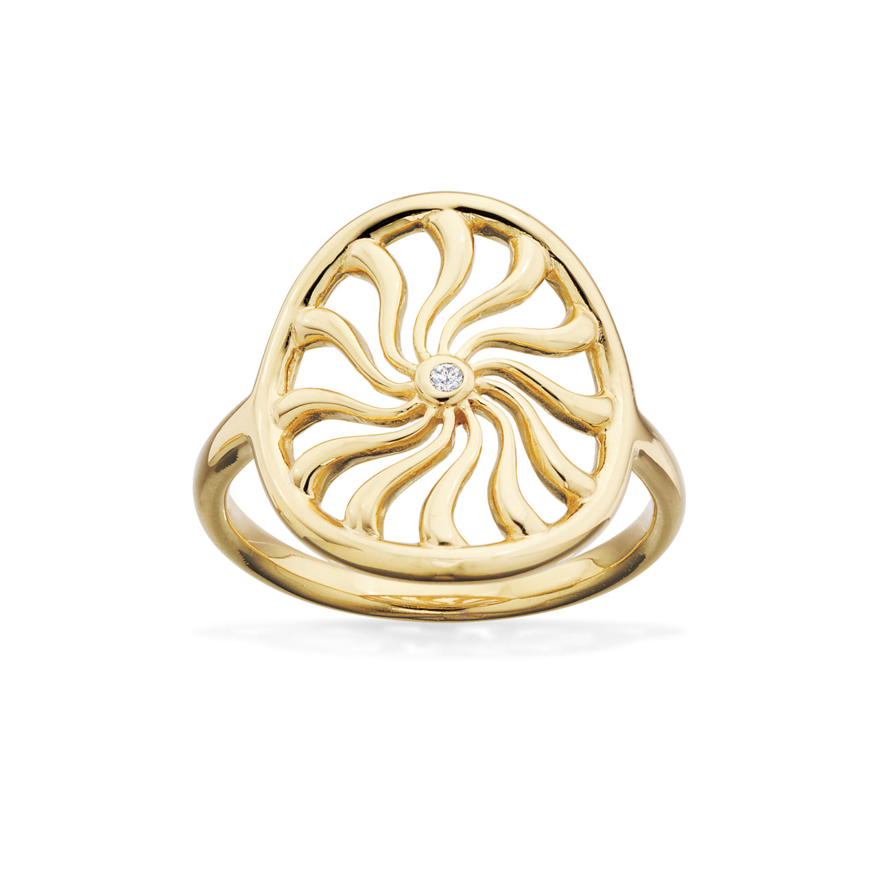 Ring zir. 925 goldplated
