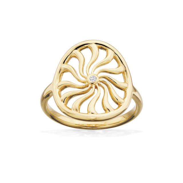 Ring zir. 925 goldplated