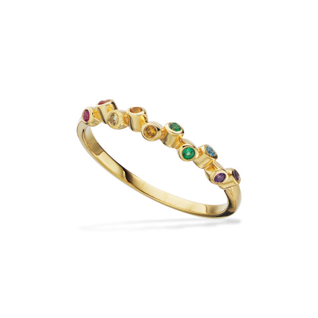 SoHo ring multicolor cubic zir. sølv fg.