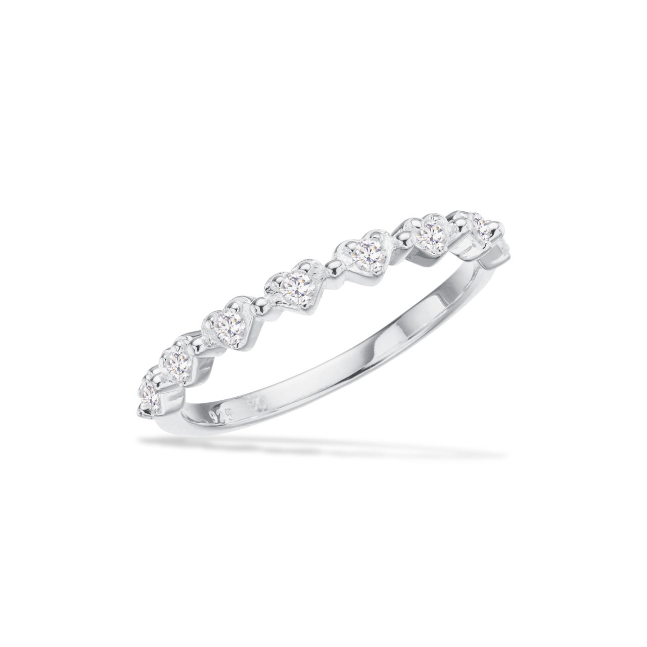 Girls ring hearts zir. 925