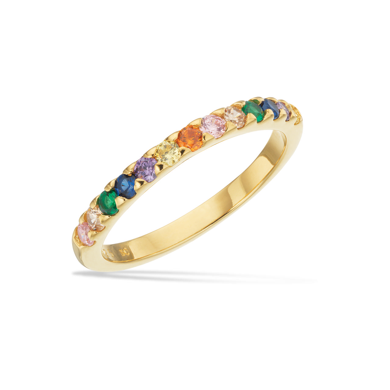 SoHo ring rainbow cubic zir. sølv fg.